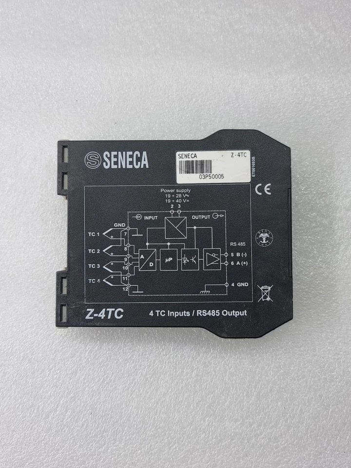 Seneca Z-4TC Analog Thermocouple Input Module – 4 Channel RS485 MODBUS
